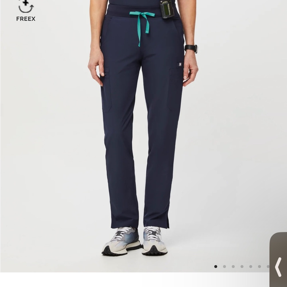 Figs Navy Yola LINED FreeX Skinny Scrubs Pants Pants
